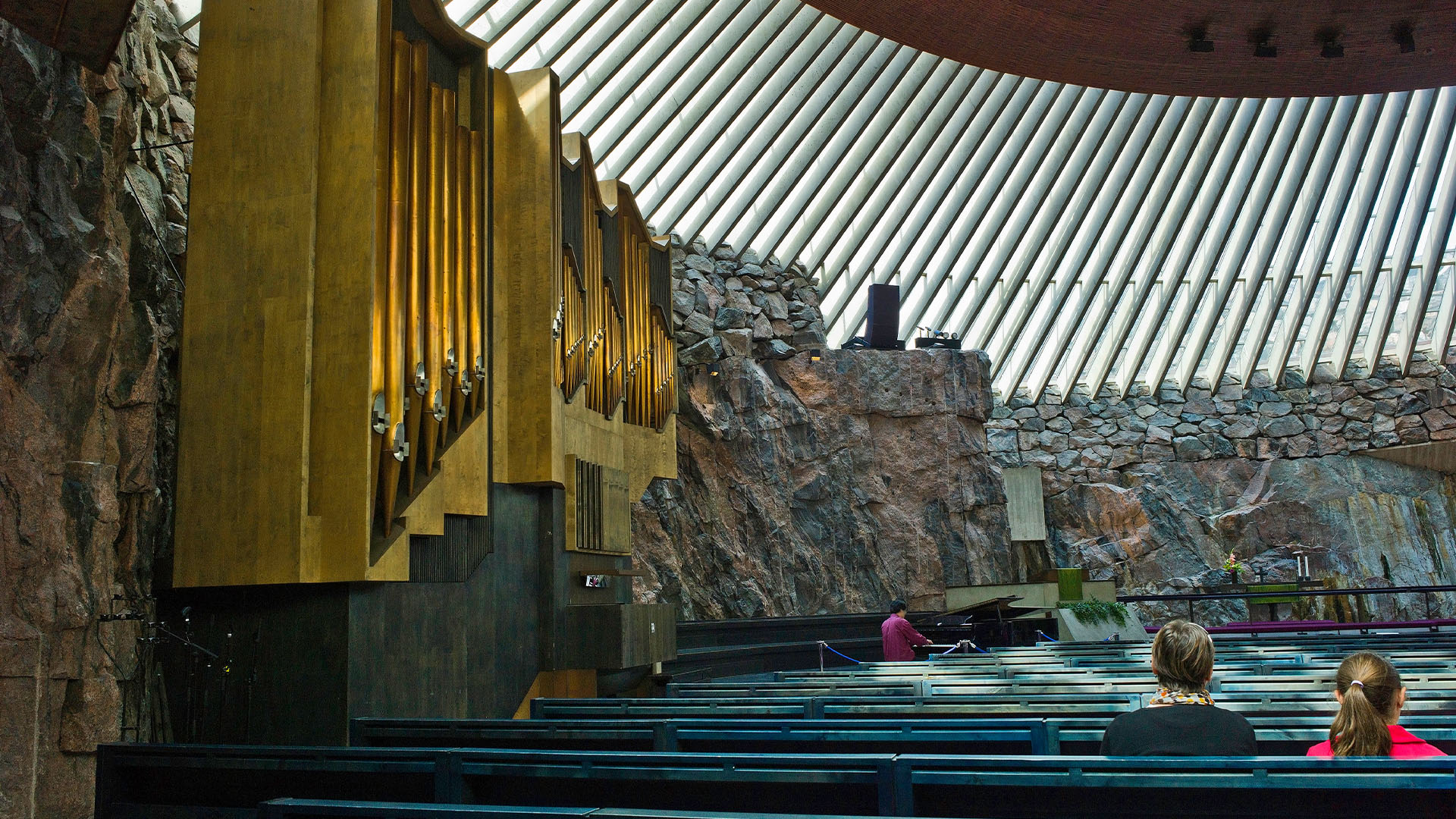 Carved rock interior of Temppeliaukio Church