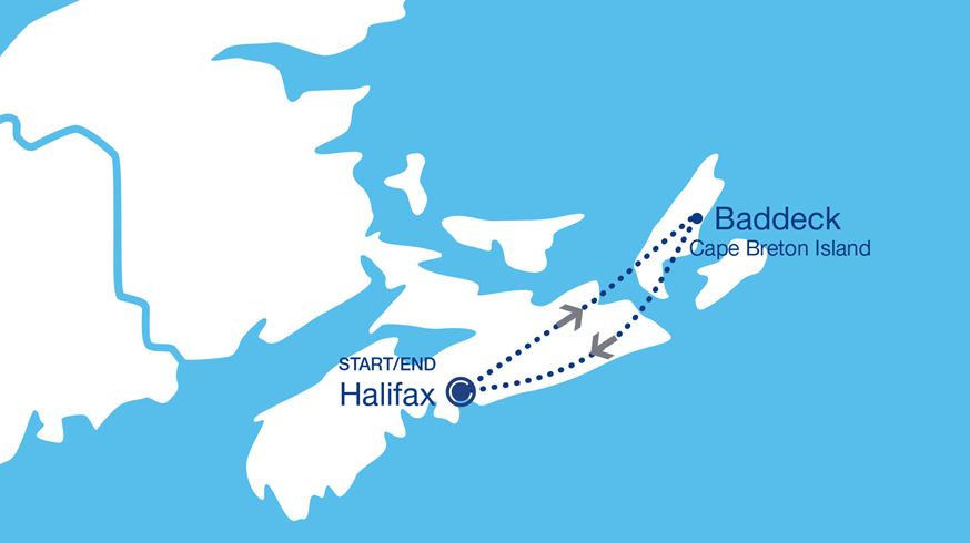 Simplified Cape Breton’s Celtic Colours Festival Tour Map