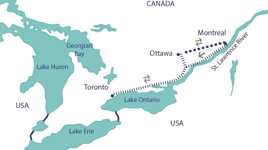 Simplified Canada Day Adventure Tour Map