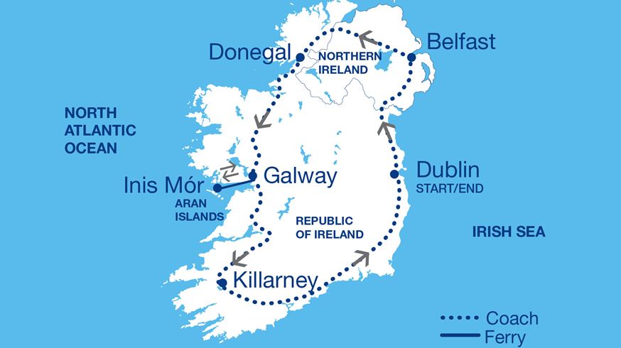 Simplified Inca and South American Treasures Tour Map