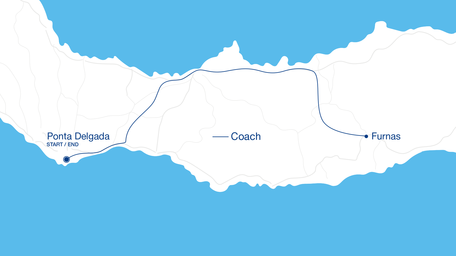 Simplified The Azores Landscapes and Local Life Tour Map