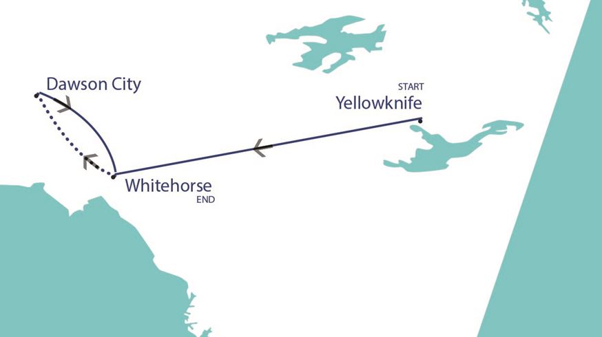 Simplified Northern Wonders Explore the Northwest Territories and Yukon Tour Map