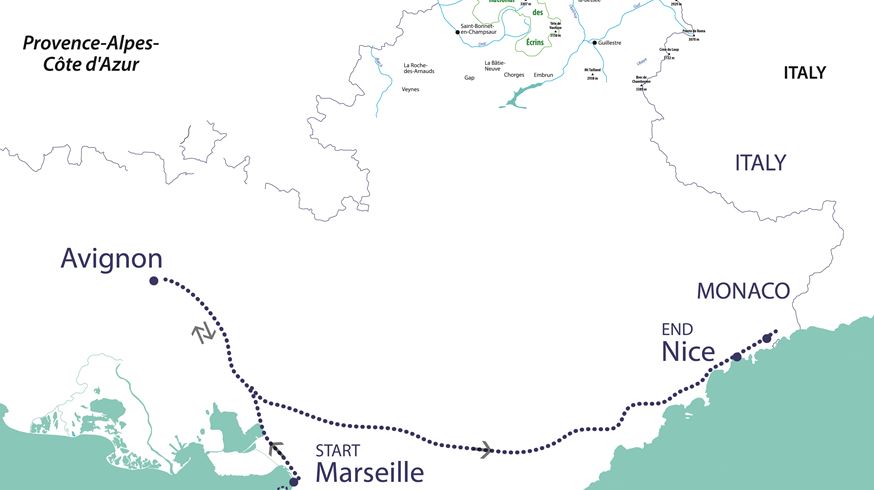 Simplified Escaping Provence Tour Map