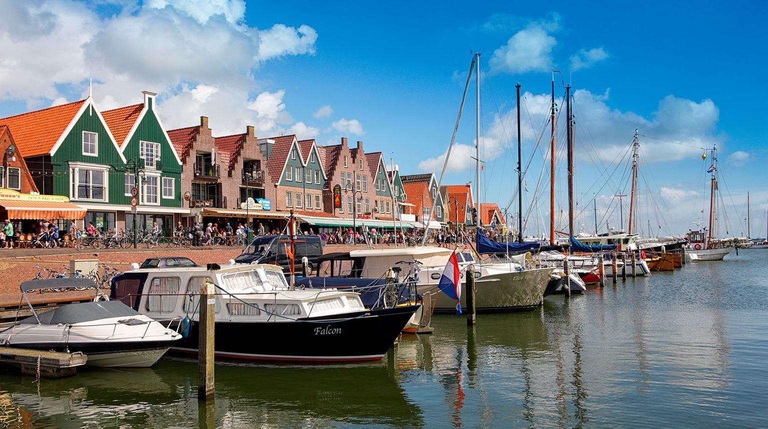 Ships in the port of Volendam