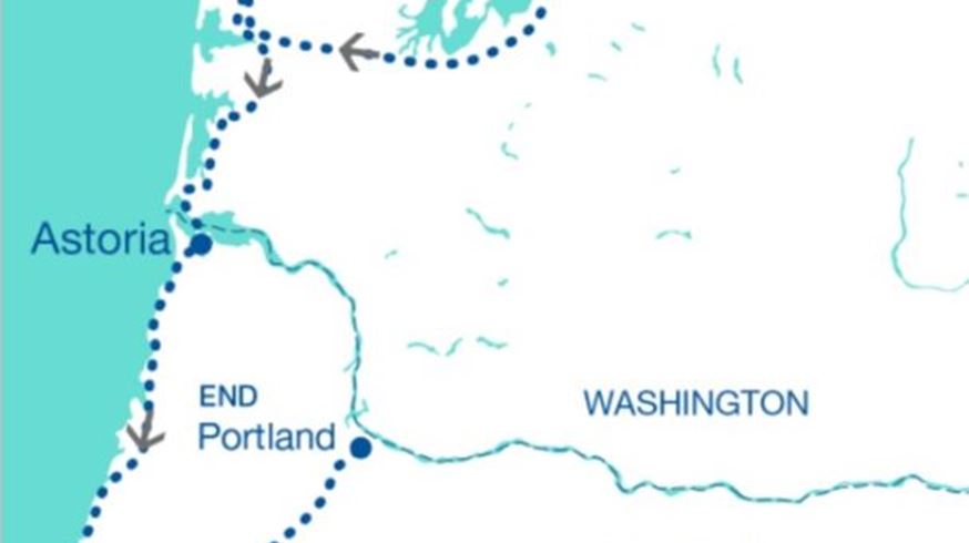 Simplified Northwest Coastal Escape Tour Map
