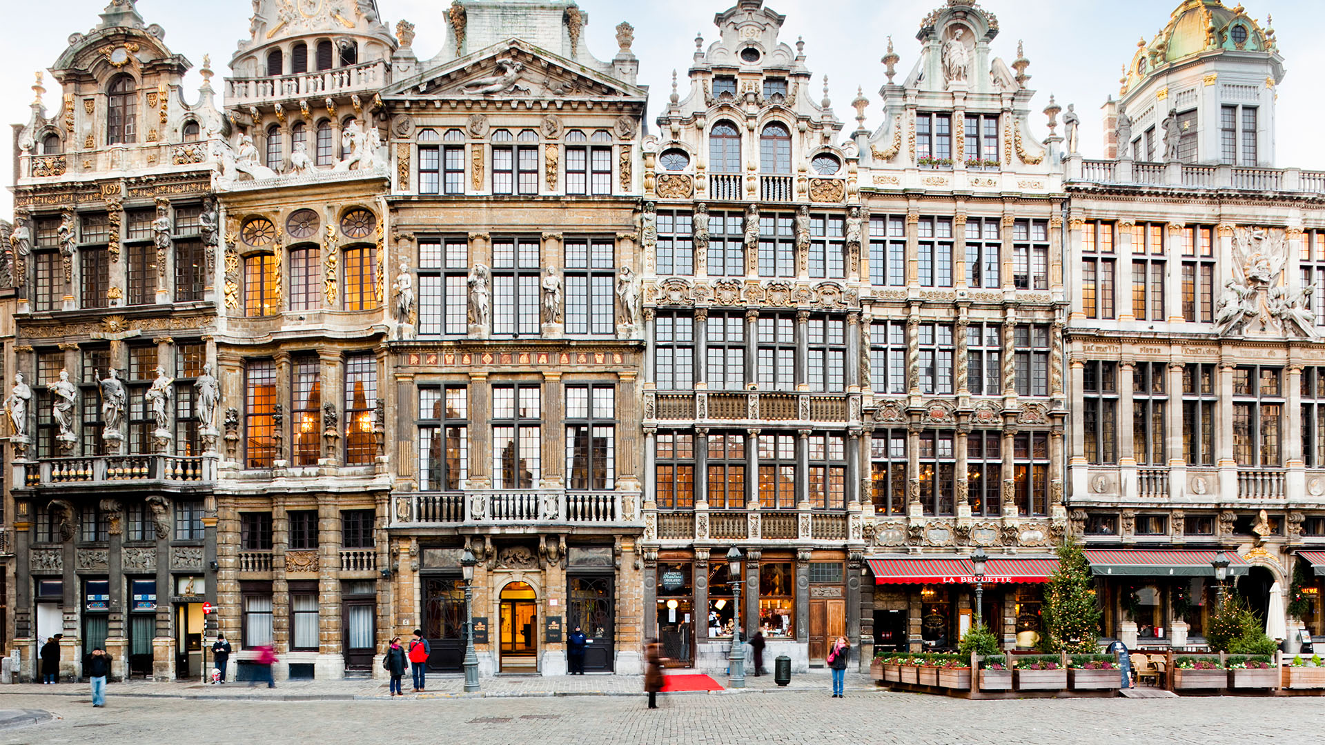 Ornate guild houses in Brussels Grand Place