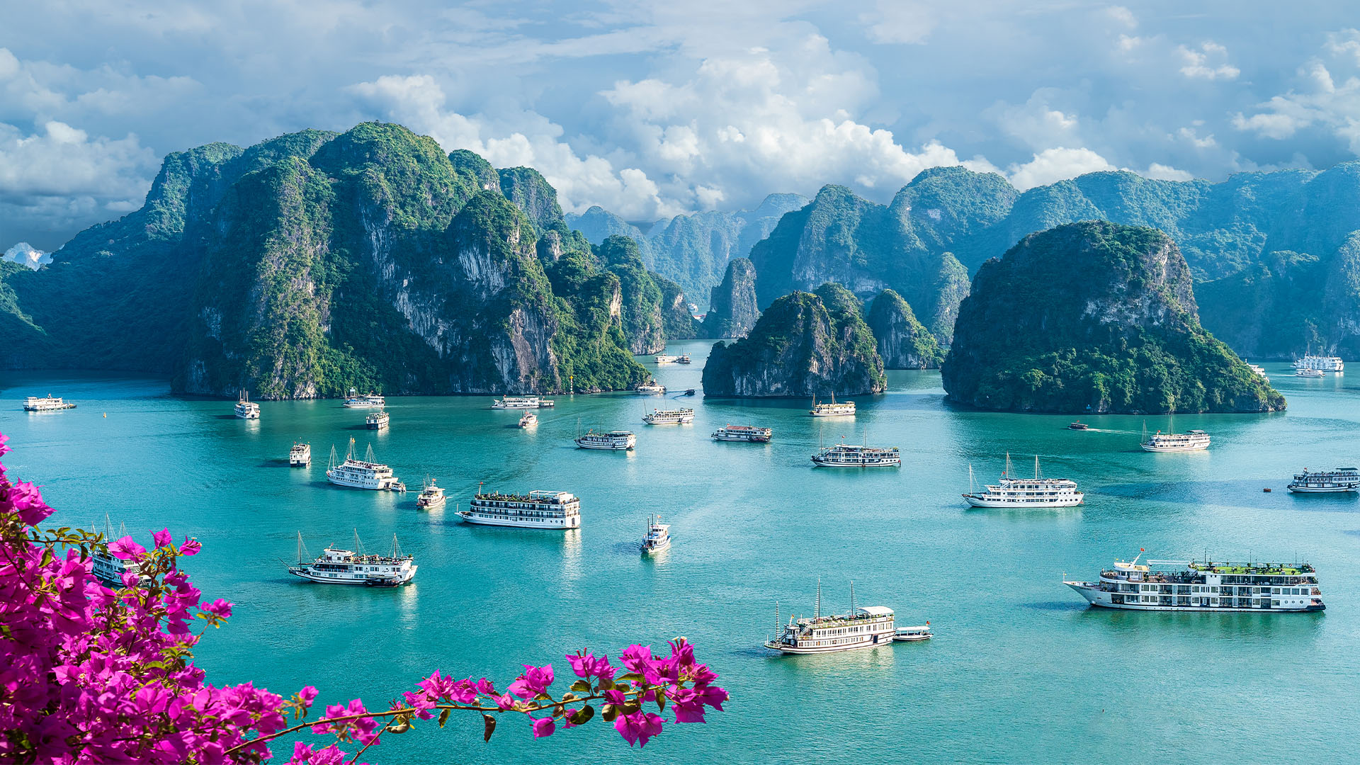 Cruise ships in Halong Bay, Vietnam